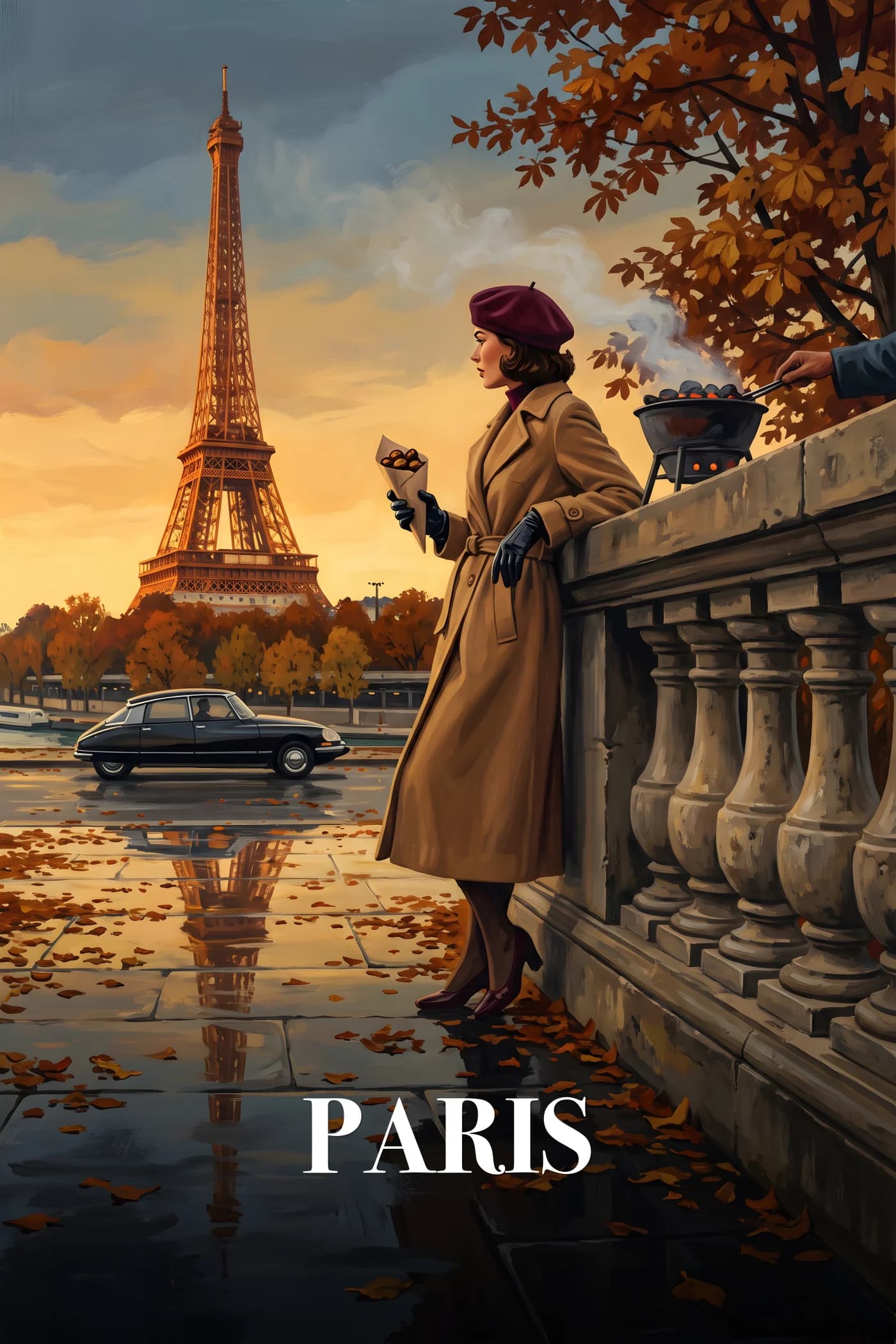 Paris Art Print — Eiffel Tower from the Trocadéro