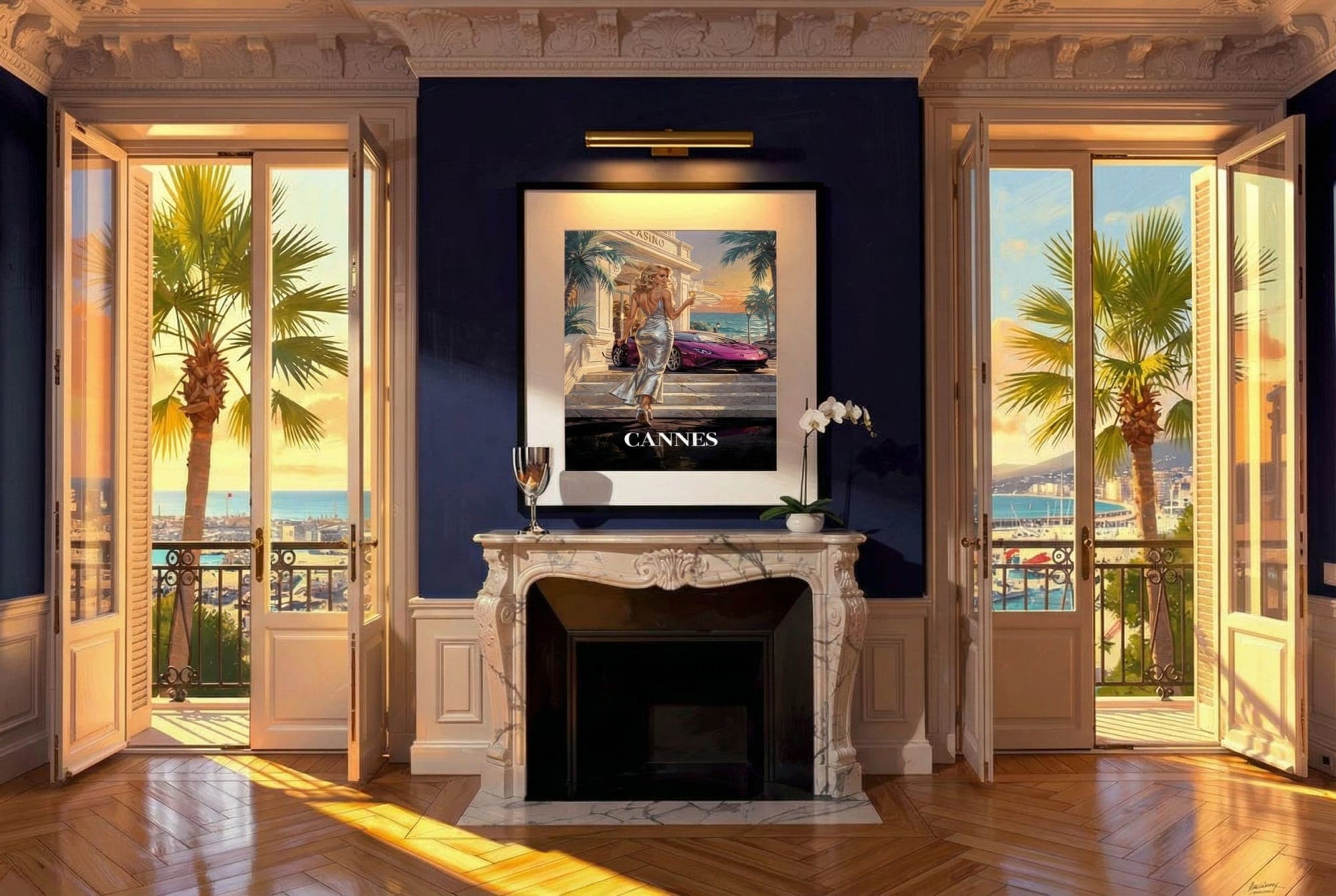 CANNES fine art print — in situ