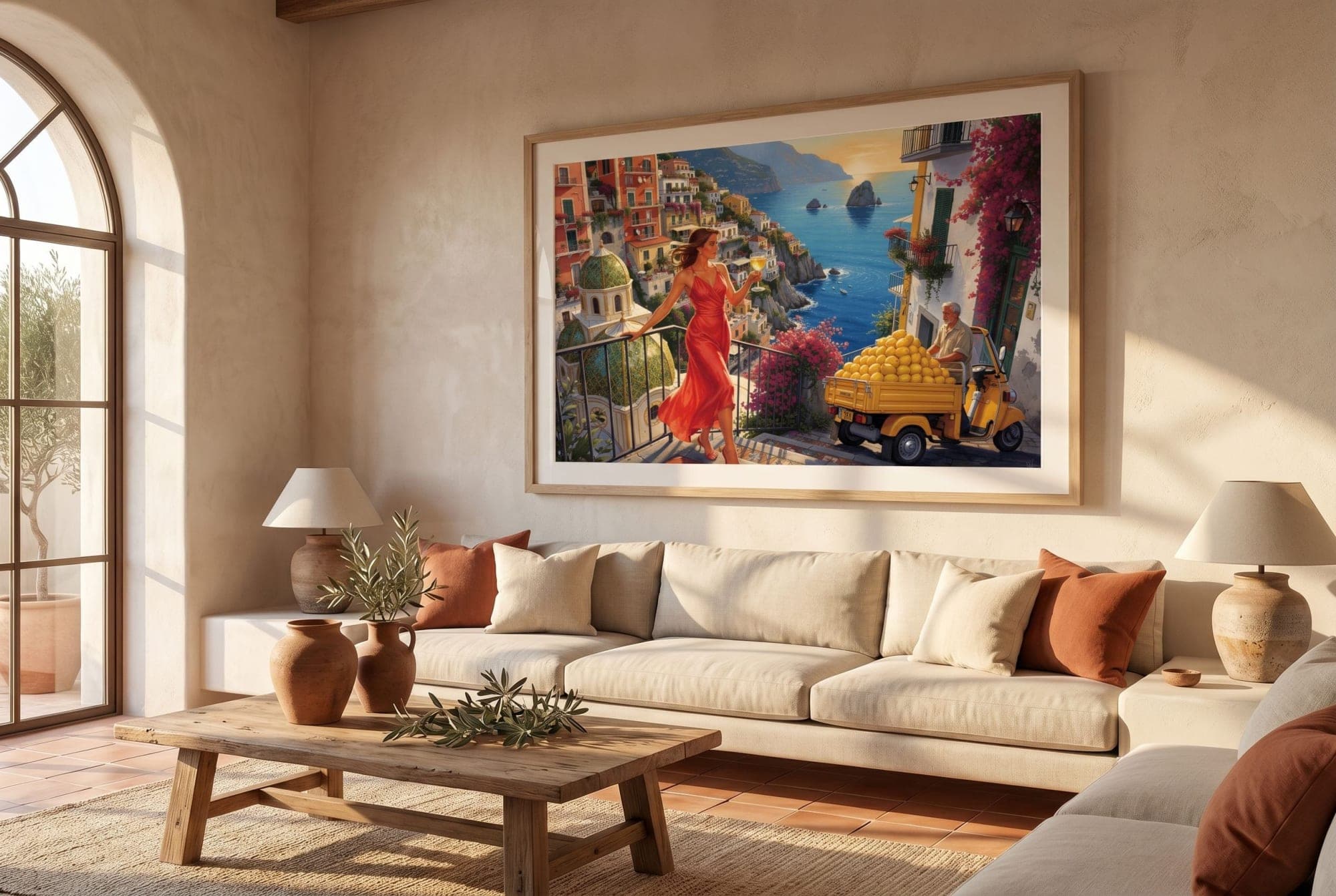 POSITANO fine art print — in situ
