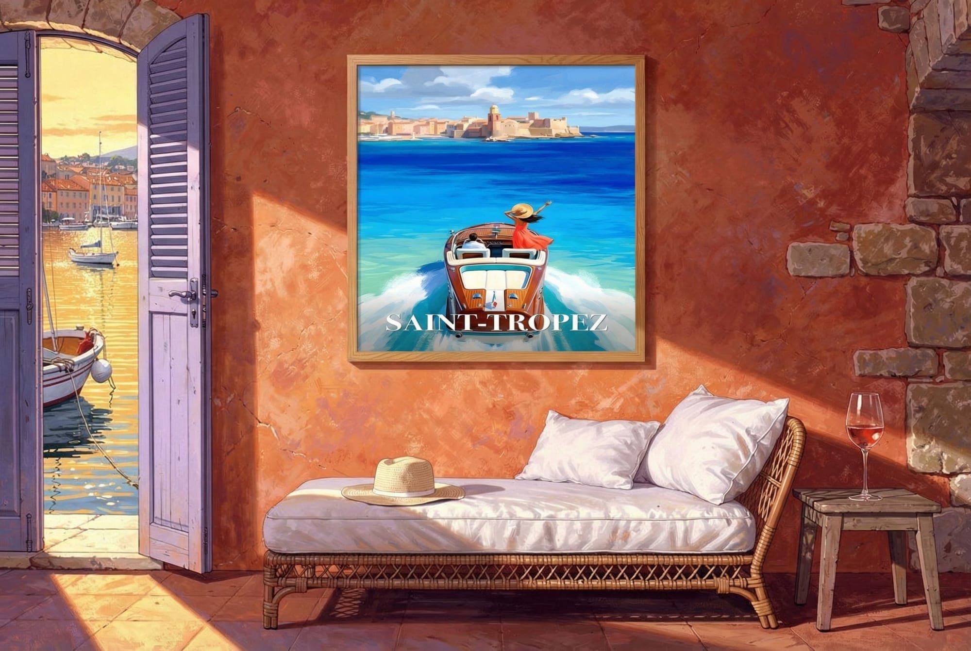 SAINT-TROPEZ fine art print — in situ