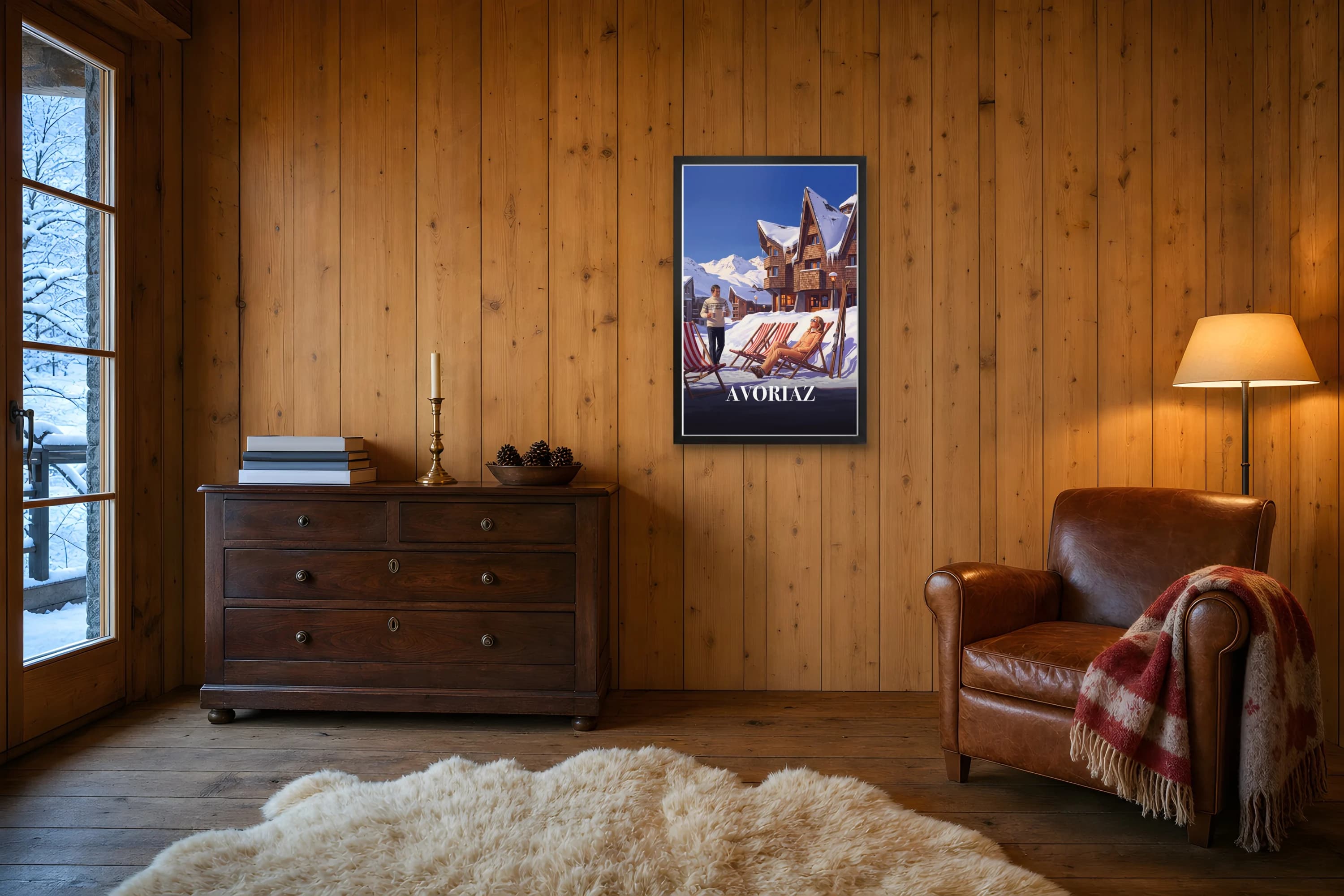 AVORIAZ fine art print — in situ