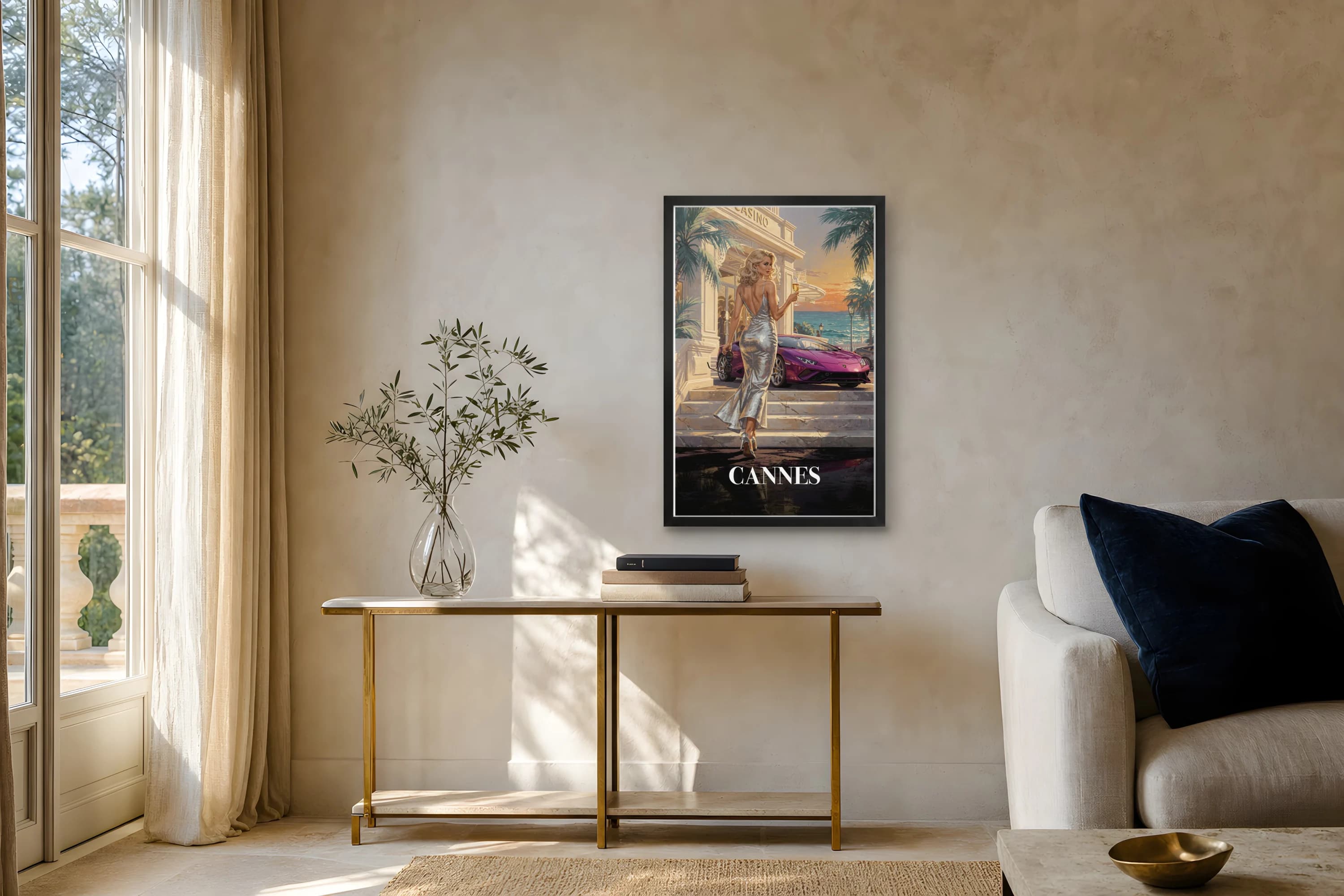 CANNES fine art print — in situ
