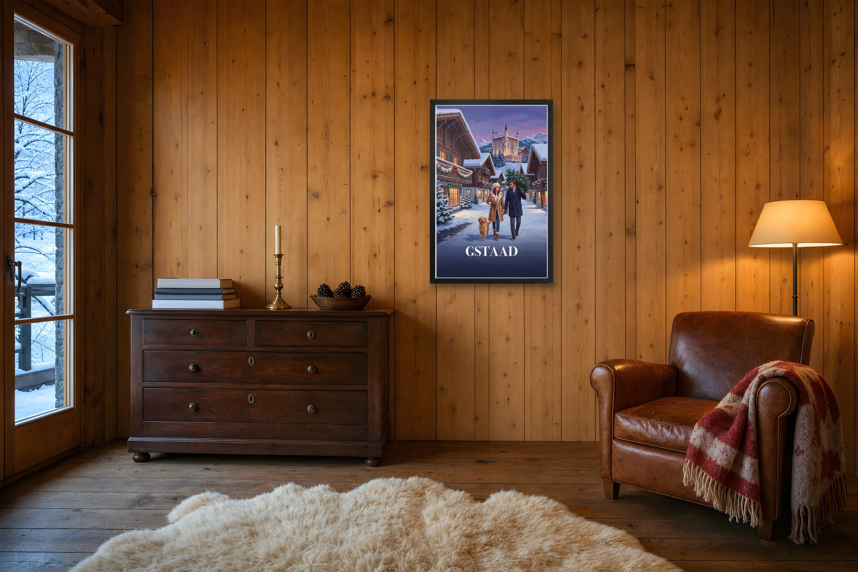 GSTAAD fine art print — in situ
