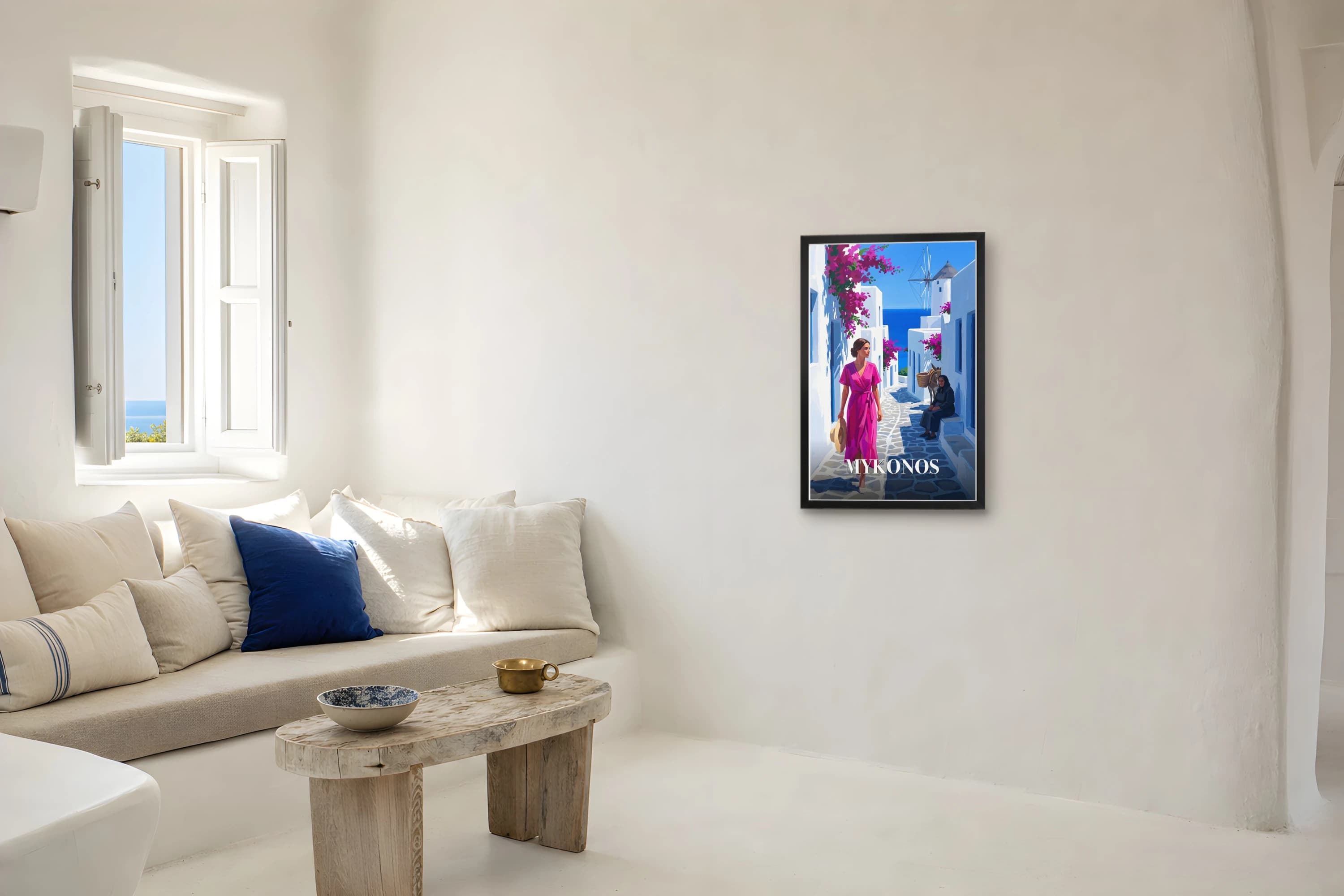 MYKONOS fine art print — in situ
