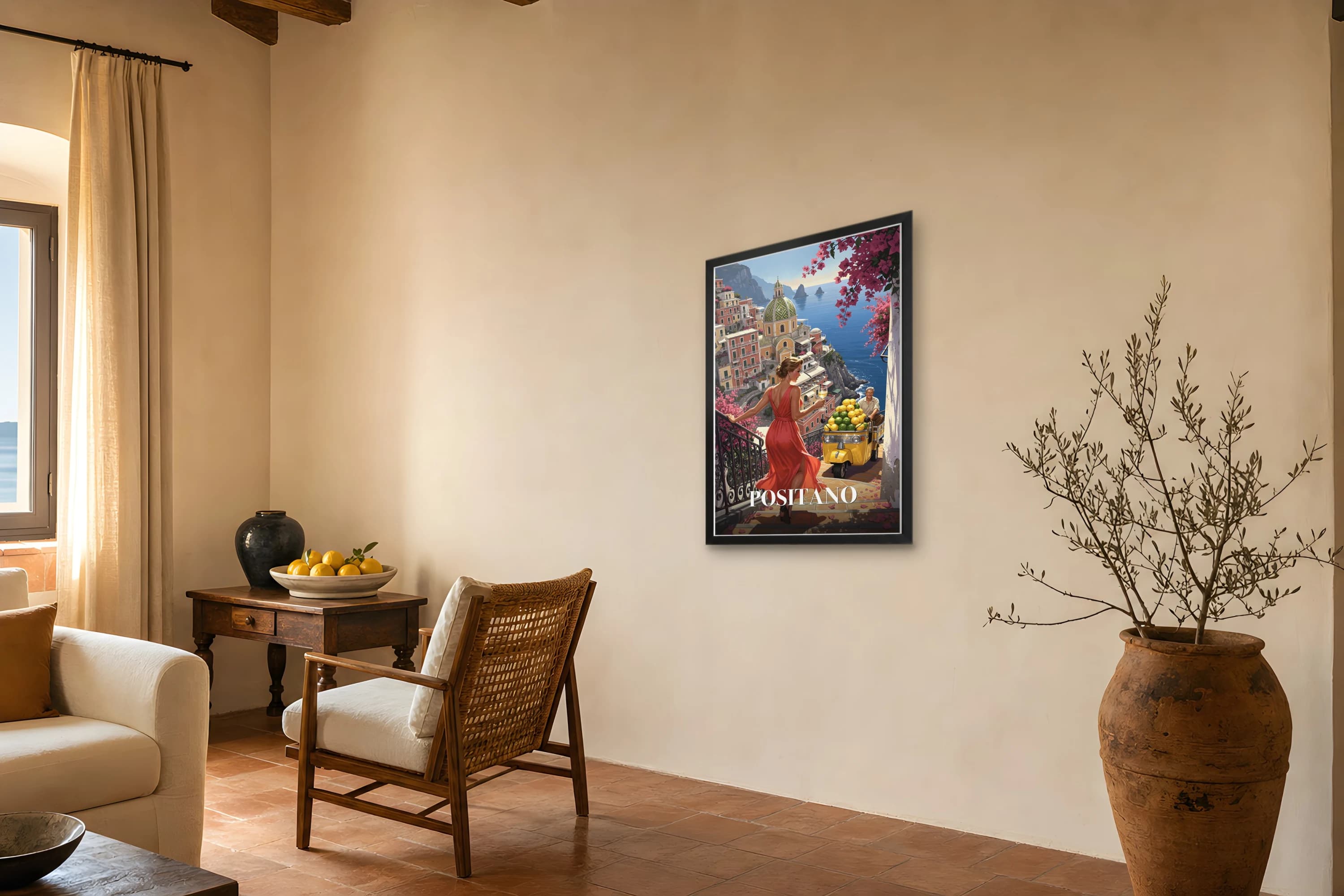 POSITANO fine art print — in situ