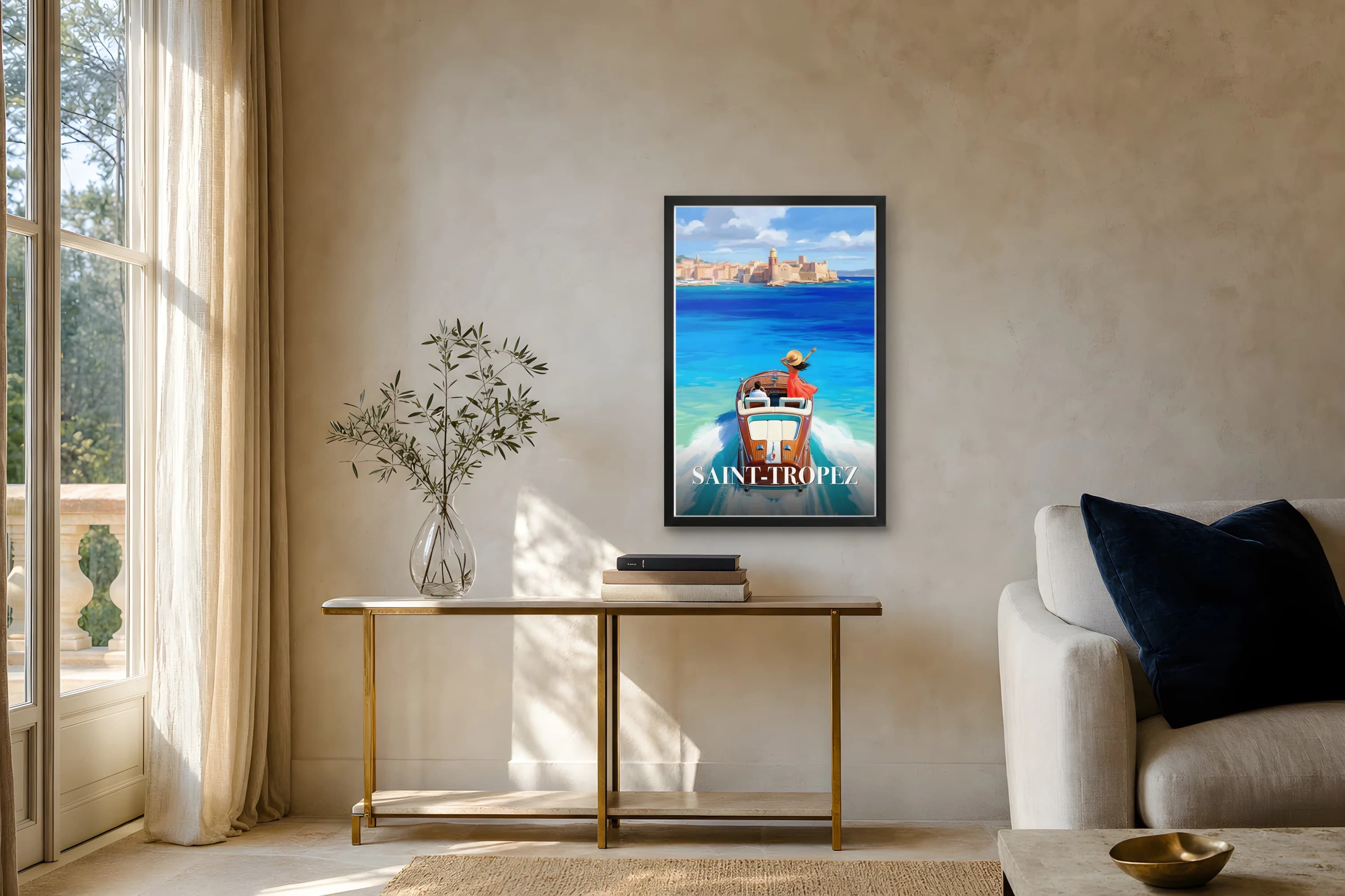 SAINT-TROPEZ fine art print — in situ