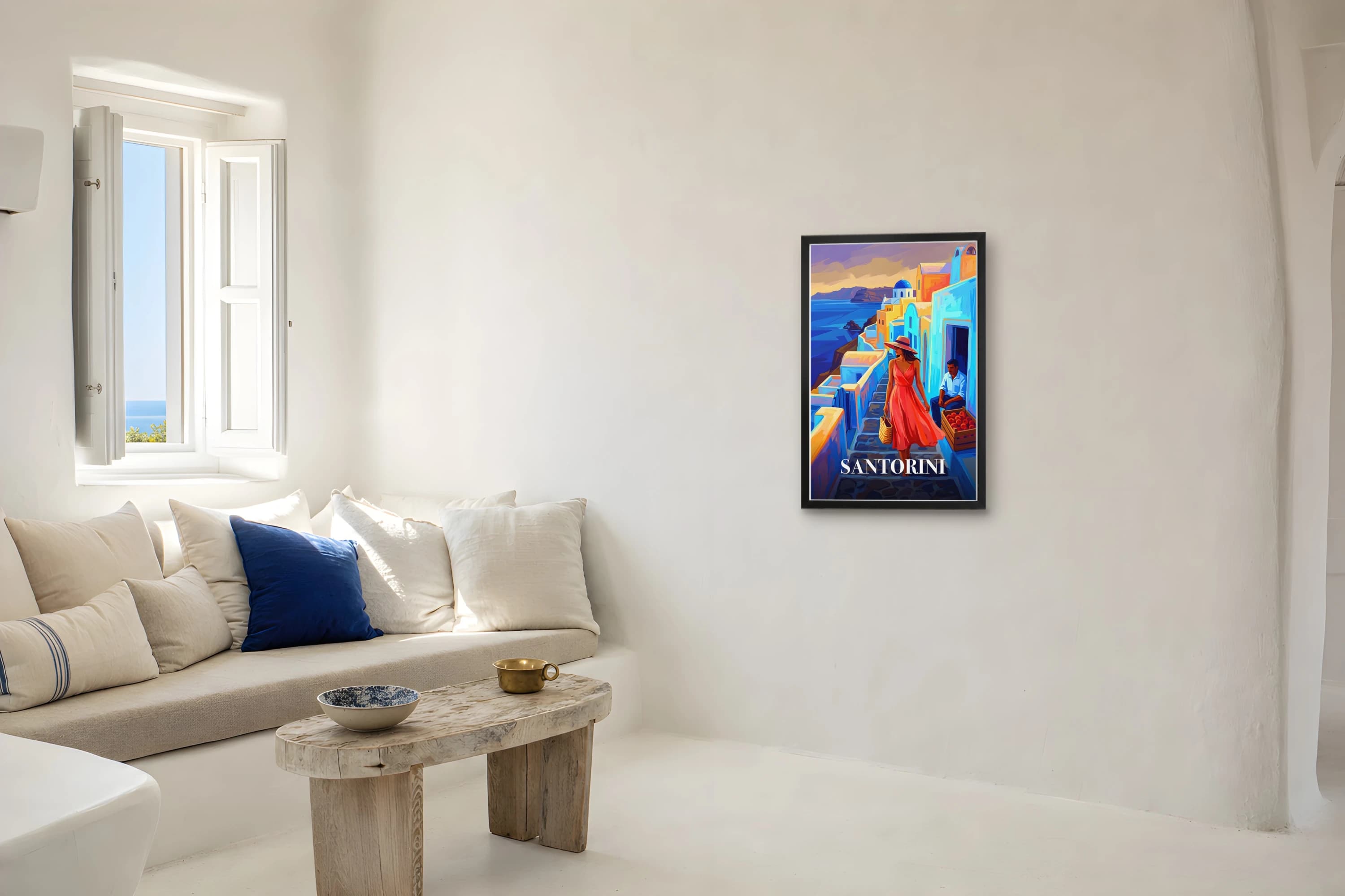 SANTORINI fine art print — in situ