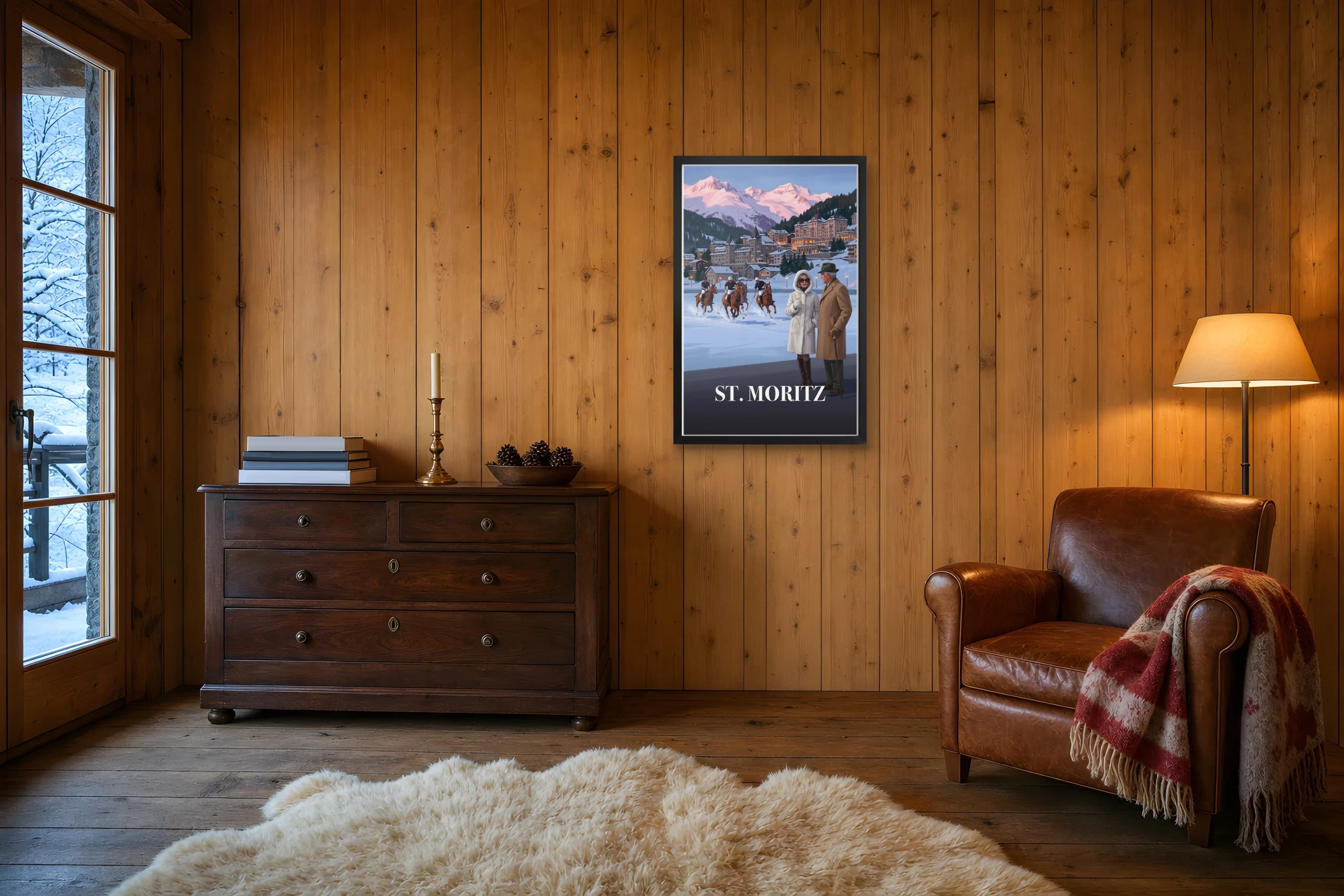 ST. MORITZ fine art print — in situ